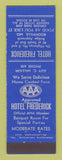 Matchbook Cover - Hotel Frederick Boonville MO MERCHANTS