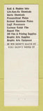 Matchbook Cover - Renda Litho Supply St Louis MO Kohl Madden Printing