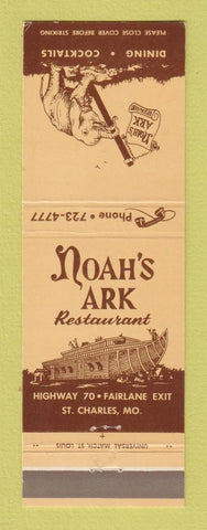 Matchbook Cover - Noah's Ark Restaurant St Charles MO