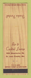 Matchbook Cover - Frankie Parshall Bar Lounge St Louis County MO