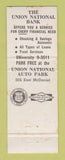 Matchbook Cover - Union National Bank Springfield MO