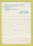 Matchbook Cover - Little Rock AR Convention Bureau WEAR 40 Strike