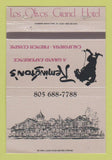 Matchbook Cover - Remington's French Restaurant Los Olivos Hotel CA 40 Strike