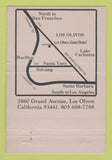 Matchbook Cover - Remington's French Restaurant Los Olivos Hotel CA 40 Strike