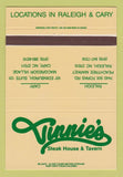 Matchbook Cover - Vinnie's Steak House Cary Raleigh NC 40 Strike