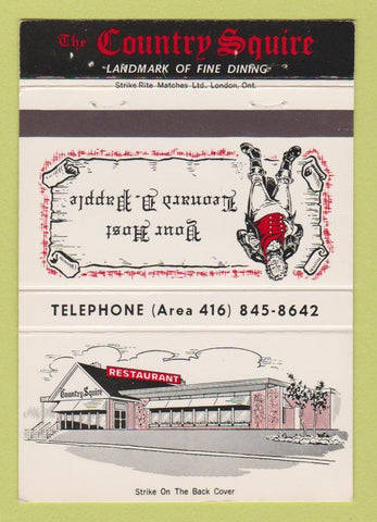 Matchbook Cover - Country Squire Restaurant Oakville ON 40 Strike