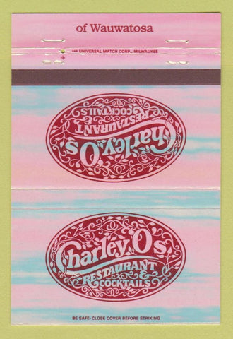 Matchbook Cover - Charley O's Restaurant Wauwatosa WI 40 Strike