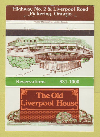 Matchbook Cover - Old Liverpool House Pickering ON 40 Strike