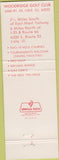 Matchbook Cover - Woodridge Golf Club Lisle IL