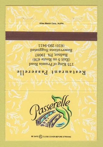 Matchbook Cover - Passerelle Restaurant Radnor PA 40 Strike