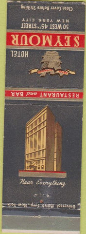 Matchbook Cover - Seymour Hotel New York City NY