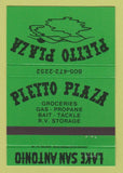 Matchbook Cover - Pleyto Plaza Grocery Lake San Antonio CA 40 Strike