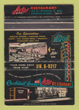 Matchbook Cover - Astor Restaurant Montreal QC WORN 40 Strike