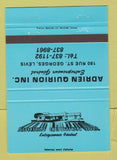 Matchbook Cover - Adrien Quirion Entrepreneur General Levis QC BLUE 40 Strike