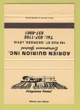 Matchbook Cover - Adrien Quirion Entrepreneur General Levis QC TAN 40 Strike
