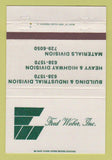 Matchbook Cover - Fred Weber Building Industrial St Louis MO 40 Strike
