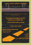 Matchbook Cover - Ulrich Contracting Corp Lebanon OH WEAR 40 Strike