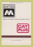 Matchbook Cover Wallace Machinery Caterpillar Tractors Bakersfield CA 40 Strike