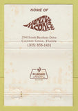 Matchbook Cover - Monty Trainer's Restaurant Coconut Grove FL WEAR 40 Strike