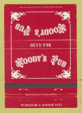 Matchbook Cover - Woody's Pub Montreal QC WEAR 40 Strike