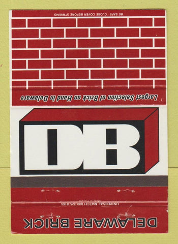 Matchbook Cover - Delaware Brick Wilmington Dover DE WORN 40 Strike