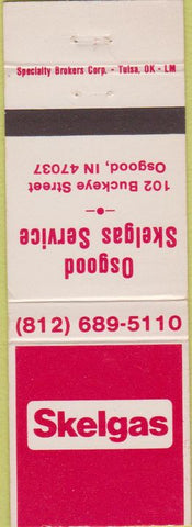 Matchbook Cover - Osgood Skelgas Gas Osgood IN