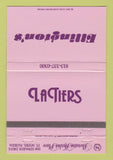 Matchbook Cover - Ellington's La Tiers Sheraton Hotel Fort Myers FL 40 Strike