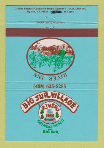 Matchbook Cover - Big Sur Village River Inn CA WRITING 40 Strike