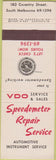 Matchbook Cover - Speedometer Repair Service South Melbourne AU