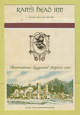 Matchbook Cover - Ram's Head Inn Absecon NJ 40 Strike