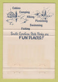 Matchbook Cover - South Carolina State Parks Columbia SC WEAR 40 Strike
