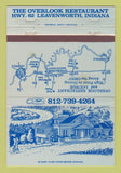 Matchbook Cover - Overlook Restaurant Leavenworth IN 40 Strike