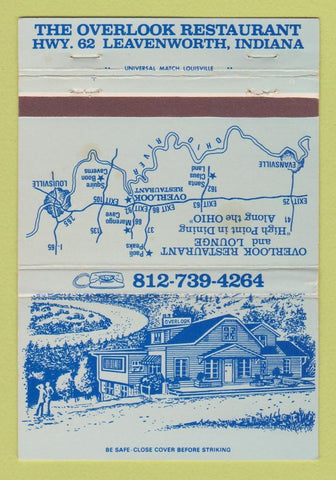 Matchbook Cover - Overlook Restaurant Leavenworth IN 40 Strike