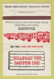 Matchbook Cover - Hillbilly Inn Motor Inn Branson MO 40 Strike