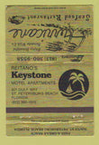 Matchbook Cover - Reitano's Keystone Motel St Petersburg FL WEAR 40 Strike