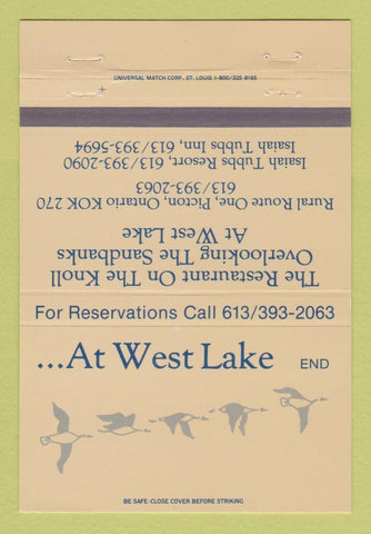 Matchbook Cover - West Lake End Restaurant Picton ON 40 Strike