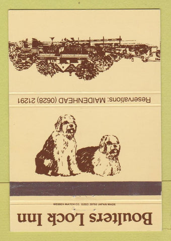 Matchbook Cover - Boulters Lock Inn Maidenhead UK England 40 Strike