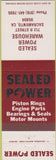 Matchbook Cover - Sealed Power Warehouse Sacramento CA