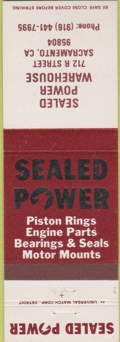 Matchbook Cover - Sealed Power Warehouse Sacramento CA