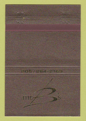 Matchbook Cover - Mr B's Restaurant 40 Strike
