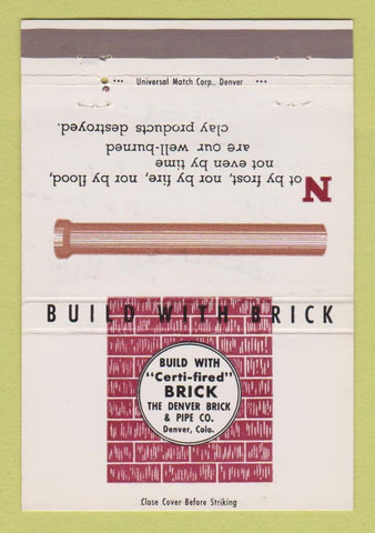 Matchbook Cover - Denver Brick and Pipe Colorado 40 Strike