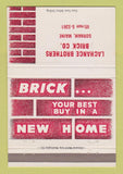 Matchbook Cover - Lachance Brothers Brick Gorham ME 40 Strike