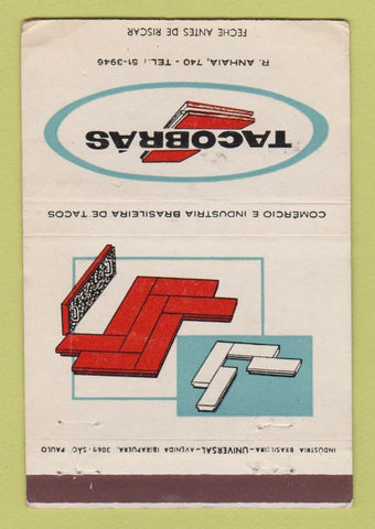 Matchbook Cover - Tacobras Tile Brick? Brazil WEAR 40 Strike