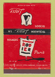 Matchbook Cover - Tissages Paris Tecidos Lady Brazil Fabrics WEAR 40 Strike
