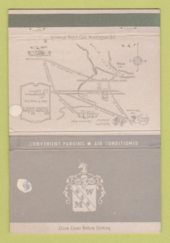 Matchbook Cover Mason Waters Women's Clothes Washington DC WORN 40 Strike
