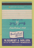 Matchbook Cover - Harol Crest M Silbert Clothes Los Angeles CA 40 Strike
