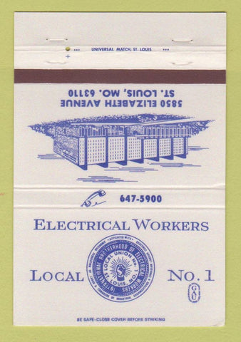 Matchbook Cover - IBEW Electrical Workers Union St Louis MO 40 Strike
