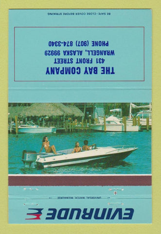 Matchbook Cover - Evinrude Boat Motors Wrangell AK 40 Strike