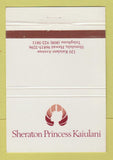 Matchbook Cover - Sheraton Princess Kaiulani Honolulu Hawaii 40 Strike