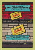 Matchbook Cover - Nu Brick Products Detroit MI 40 Strike